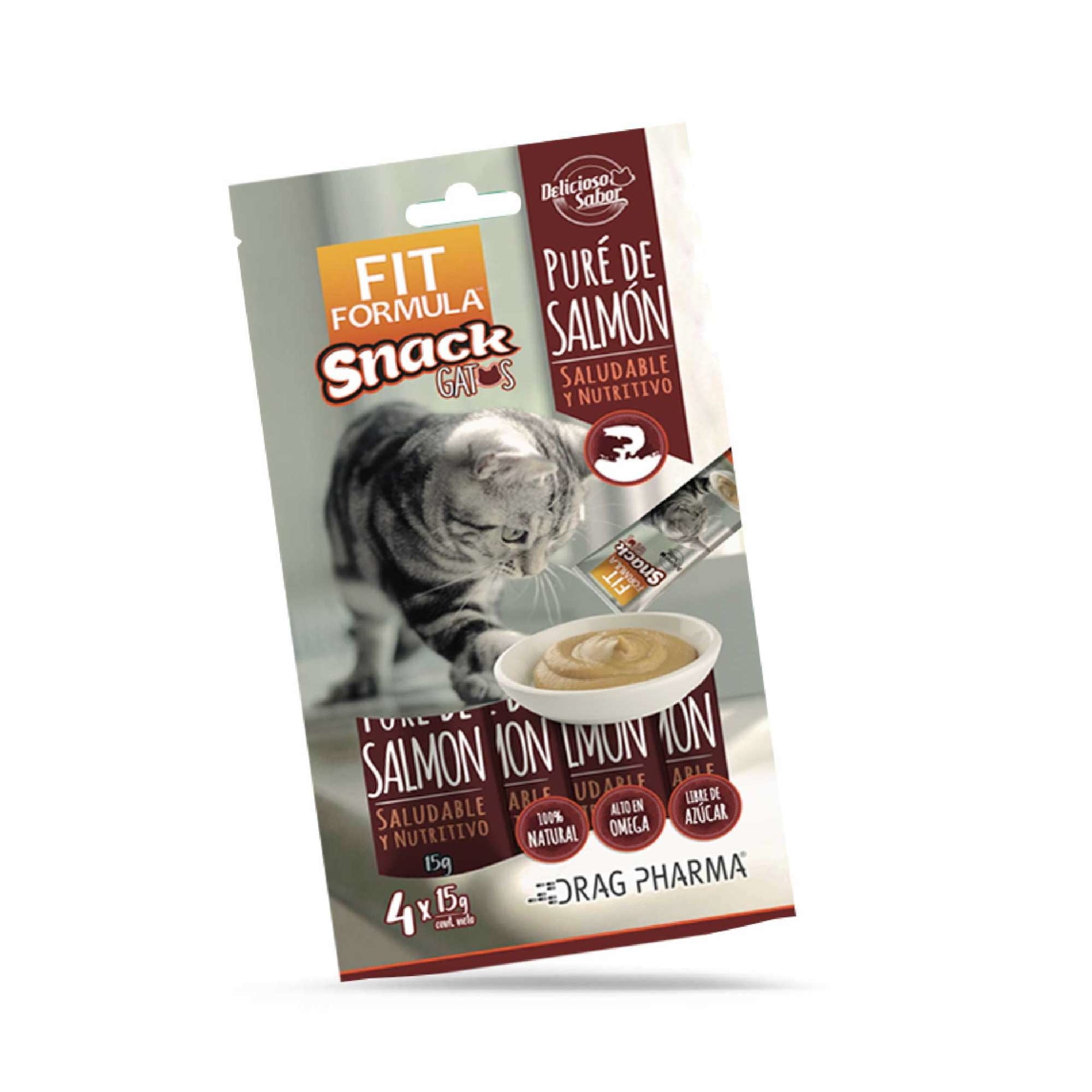 Fit - Puré Cremoso Gato Adulto Sabor Salmón Sachet