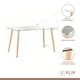 thumbnail image 3 of Comedor Mesa de Vidrio Rectangular 120x80 + 6 Silla Crossback Madera Rattan Natural, 3 of 4