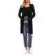 thumbnail image 2 of INSPIRE CHIC Cárdigan de Crochet Ligero de Mayor Longitud para Mujeres, Casual, Abierto al Frente, Cubierta de Playa de Verano, M Negro, 2 of 6