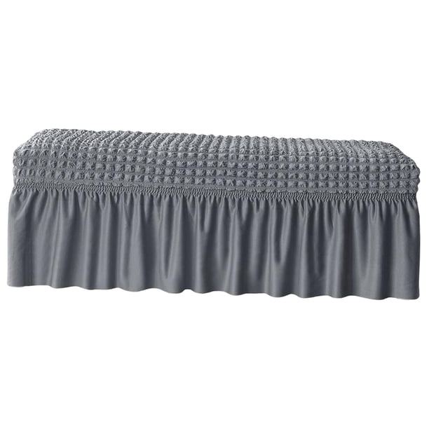 Protector De Muebles De Asiento De Banco De Cubierta De Banco Largo Para Sala De Estar Decoración De Hotel Gris