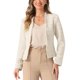 thumbnail image 1 of BLAZER DE TWEED A CUADROS INSPIRE CHIC PARA MUJERES DE VUELTA A LA ESCUELA MANGA LARGA ABIERTO DELANTERO CHAQUETA DE OFICINA XL BEIGE, 1 of 6