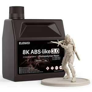 Resina Para Impresora 3D Elegoo Tipo Abs 3.0 405 Nm, Curado Por Uv, 2 Kg