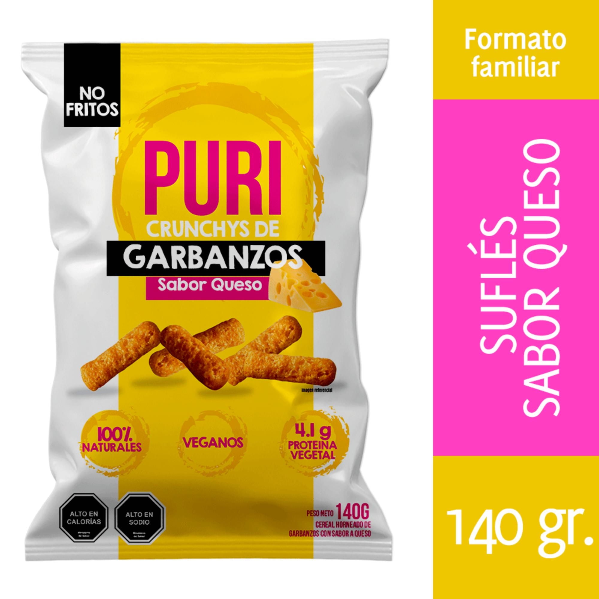 Sufflés De Garbanzo Sabor Queso. Veganos, Sin Gluten Y Naturales 140 g Hips Soufflé