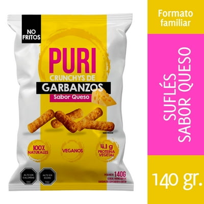 Sufflés De Garbanzo Sabor Queso. Veganos, Sin Gluten Y Naturales 140 G Hips Soufflé