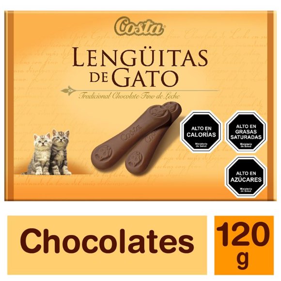 Chocolate Lenguas de Gato Leche, 120 g