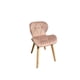 thumbnail image 1 of Silla Mariposa de Terciopelo Rosa Estilo Mariposa con Patas de Madera, 1 of 4