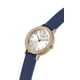 thumbnail image 3 of Reloj GUESS para mujer, correa azul de 32 mm, esfera blanca y caja de oro rosa, 3 of 3