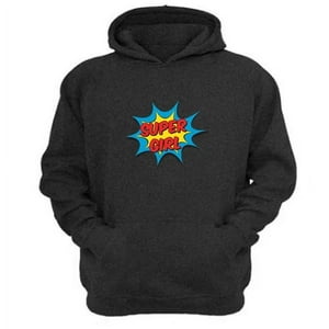 Genérico - Polerón Canguro Super Girl Gris Oscuro Talla S Unisex