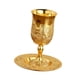 thumbnail image 3 of Copa De Vino Con Platillo Suministros Para Fiestas Regalos Copa Elías Para Bodas Pascua Oro, 3 of 5