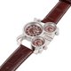 thumbnail image 3 of 3 Sub-esferas Cuarzo Hombres Militar Ejército Reloj Deportivo de Pulsera Correa de Cuero Marrón Oscuro/negro Puntero Luminoso Reloj Deportivo Reloj Militar Reloj Mecánico para Hombre, 3 of 6