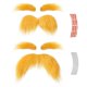 thumbnail image 1 of Falsos bigotes y cejas amarillos woxafo - 2 piezas para cosplay y fiestas, 1 of 7