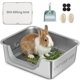 thumbnail image 1 of Caja de arena para conejos TIUUBT 45x35x15 cm con rejilla de acero, 1 of 7