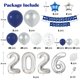 thumbnail image 2 of Decoraciones De Graduación Generación 2026 Azul Marino plata, 2 of 7