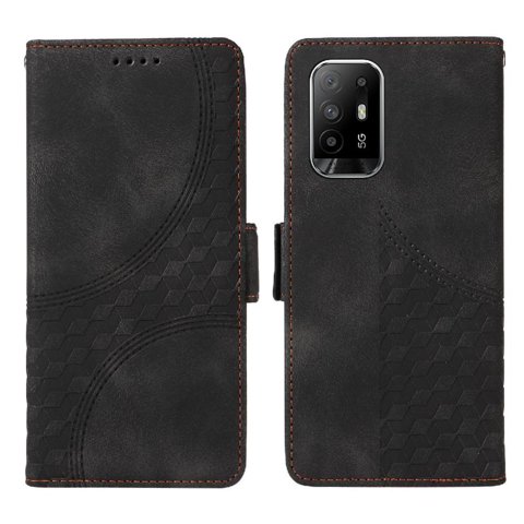 Carcasa Foxdock Oppo A94 5G De Cuero Pu, Diseño Acolchado Clásico, Protección Contra Caídas Y Rayones