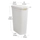 thumbnail image 3 of Cesta para ropa Mind Reader, 40 L, delgada, con tapa de plástico, color blanco, 3 of 7