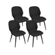 thumbnail image 1 of Pack 4 Sillas De Comedor Con Tapiz Lino Gabriel Negro, 1 of 3