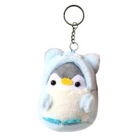 Bothyi - Llavero Con Muñeco De Pingüino Creativo, Adorable Colgante Adorable Para Coche, Casa, Mochila, Oreja Corta Azul