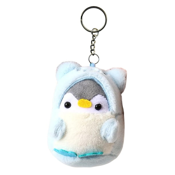Llavero Con Muñeco De Pingüino Creativo, Adorable Colgante Adorable Para Coche, Casa, Mochila, Oreja Corta Azul