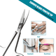 thumbnail image 4 of Tijeras curvas y redondeadas para vello facial para hombres: tijeras para recortar bigote, nariz y barba, de seguridad para cejas, pestañas y orejas - Acero inoxidable profesional, 4 of 5