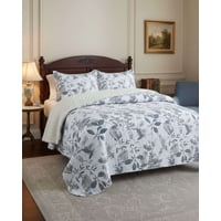 Imac Hogar - Cubrecama Quilt Con Sherpa 2 Plaza 230 Cm X 250 Cm