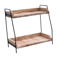 Magideal - Estante Organizador De La Barra De Café, Estante De Esquina De Baño, Multifunción, Rejilla De Artículos De Tocador, Estante De Almacenamiento De Mader