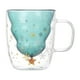thumbnail image 1 of Tazas de Navidad Taza de café linda Gafas Regalos románticos Cristalería Café Té Taza de vidrio doble de Navidad para la pared de vacaciones, 1 of 5