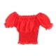 thumbnail image 4 of 1/6 Ropa Femenina Camiseta De Manga Abullonada Con Ajuste De Figura De Acción De 12 '' Rojo D, 4 of 5