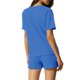 thumbnail image 3 of INSPIRE CHIC Conjunto de Salón de Punto de Waffle para Mujer, Pijama de Manga Corta con Bolsillos, Mezcla de Algodón Suave para Primavera Verano, Talla L Azul-1, 3 of 6