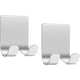 thumbnail image 1 of Soporte para afeitadora de ducha (2 unidades), ganchos autoadhesivos de acero inoxidable para afeitadora, soportes, organizadores, gancho resistente para ducha, baño, inodoro y lufa., 1 of 7