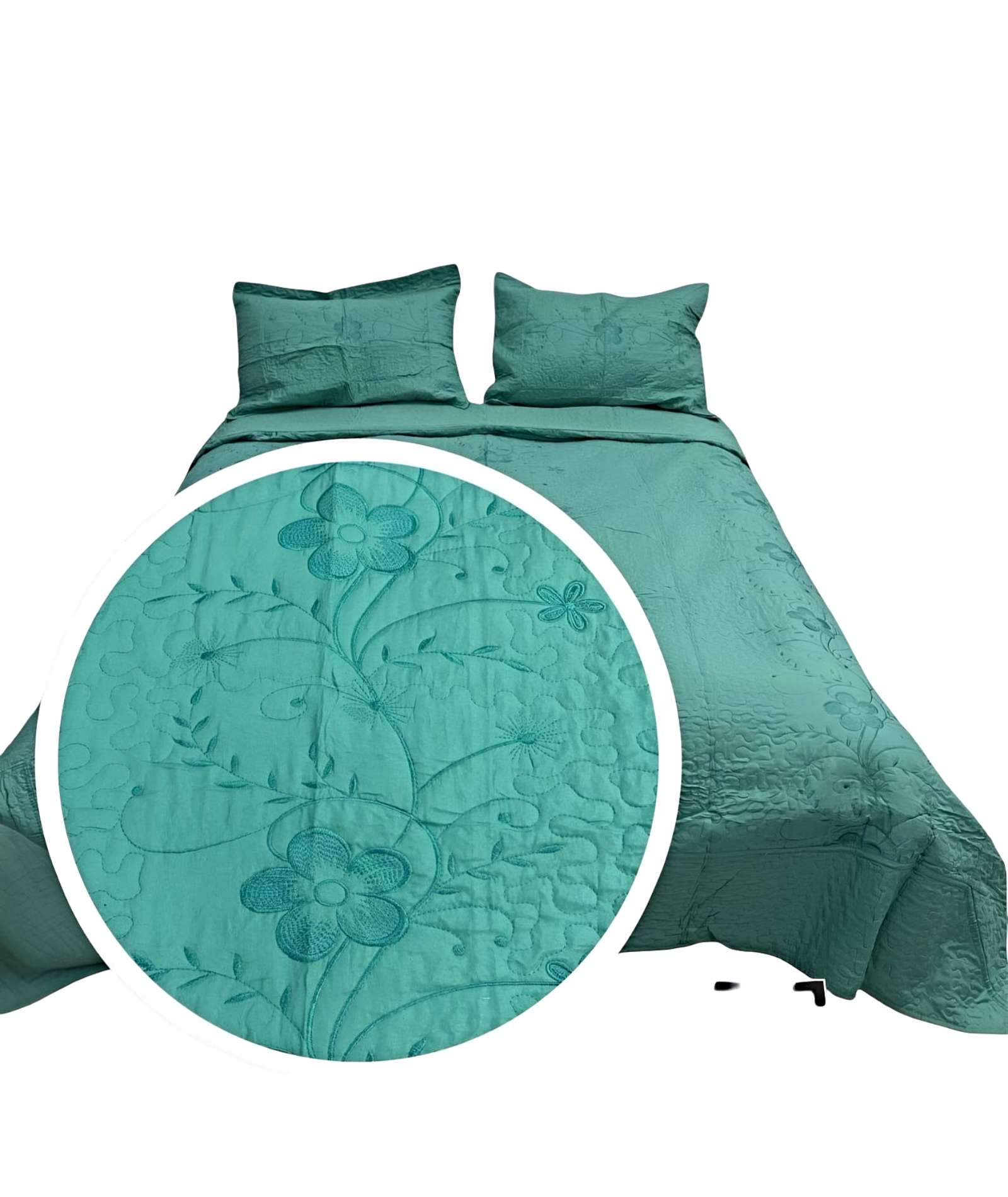 Fei Ya - Cubrecama Quilt De Verano Plaza Y Media Bordado A3