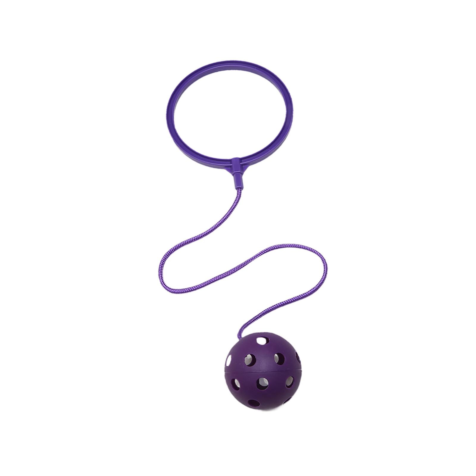 Magideal - Ankle Skip Ball Con Cuerda De Nylon Reforzada Juguete Saltarín Equipo De Ejercicio Aro Para Saltos Función Fortalecer Coordinación Adecuado Para Niños Púrpura