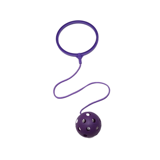 Ankle Skip Ball con Cuerda de Nylon Reforzada Juguete Saltarín Equipo de Ejercicio Aro para Saltos Función Fortalecer Coordinación Adecuado para Niños Púrpura