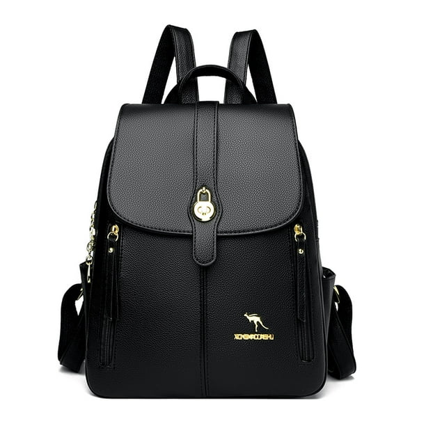 Genuine Brand Women Leather Backpack High Quality Female Back Pack for Girls School Bags Travel Bagpack Ladies Bookbag Rucksack