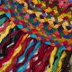 thumbnail image 2 of Alfombra redonda multicolor tejida a mano DII Chindi de 91 cm con flecos, 2 of 7