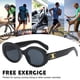 thumbnail image 5 of Gafas de sol con montura ovalada retro, gafas de sol de tendencia de moda que combinan con todo, hechas de PC, 5 of 5