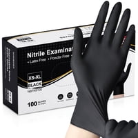 Guantes De Nitrilo Schneider Exam, Negros, Sin Látex, Sin Polvo