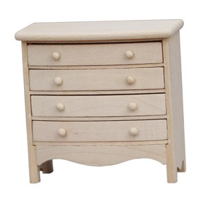 Magideal - Casa De Muñecas 1/12, Cómoda Con 4 Cajones, Accesorios De Muñeca En Miniatura, Decoración Del Hogar, Simulación A Escala 1/12, Decoración En Miniatura