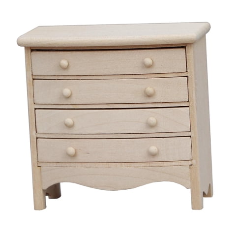 Magideal - Casa De Muñecas 1/12, Cómoda Con 4 Cajones, Accesorios De Muñeca En Miniatura, Decoración Del Hogar, Simulación A Escala 1/12, Decoración En Miniatura