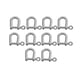 thumbnail image 3 of 10 Piezas Hebillas De Herradura Llavero Pulsera Clips Para DIY Correas Mochilas Plata, 3 of 5