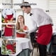 thumbnail image 3 of 2 paquete Largo Servidor Deldelal Negro con 3 Bolsillos Bistro Medio Deldelales para Hombres Mujeres Camarera Chef Impermeable, 3 of 3