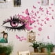 thumbnail image 2 of 1 Set Eyes And Butterflies Wall Sticker, Detachable Waterproof Self-Adhesive Vinyl Stickers, Suitable For Living Room, Bedroom, Children's Room, Background Wall, Wall Decoration, Home Decoration, 2 of 2
