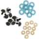 thumbnail image 2 of Juguete de seguridad de plástico de 10pcs ojos + no tejidos con purpurina + arandela 24 mm azul claro, 2 of 4