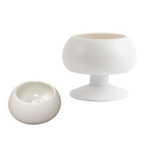 Magideal - Máquina De Enhebrado De Cuentas Giratorias Eléctricas , Blanco Con Cuenco