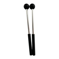 Bothyi - 2 Baquetas De Percusión De 8,6 ""Varilla De Aluminio Para Yoga Glockenspiel Xilófono Negro