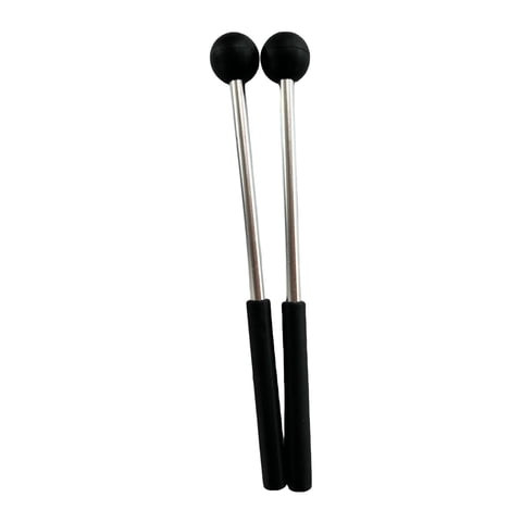 Bothyi - 2 Baquetas De Percusión De 8,6 ""Varilla De Aluminio Para Yoga Glockenspiel Xilófono Negro
