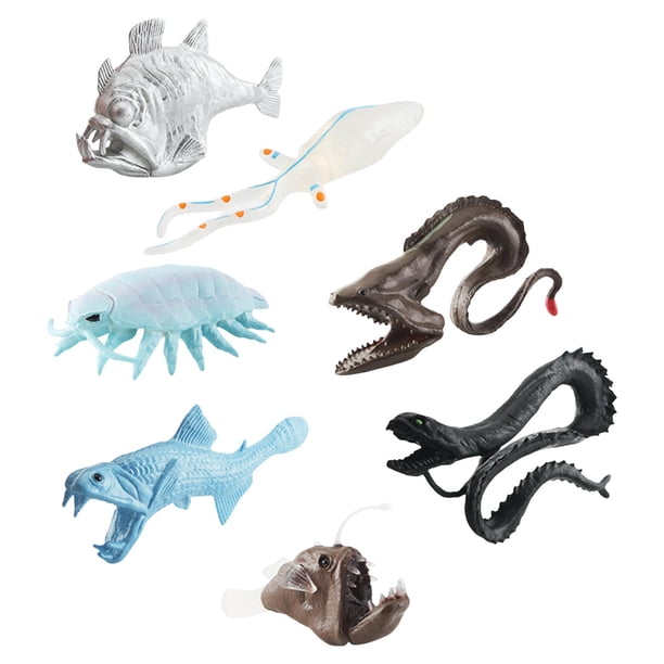 7 Uds Mini Modelo De Figuritas De Animales De Biología De Aguas Profundas Para Niños Pequeños