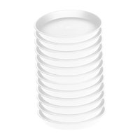 Ioensy - 12 Platillos Para Plantas De 30 Cm, Bandejas Para Macetas De Interior Y Exterior, Color Blanco