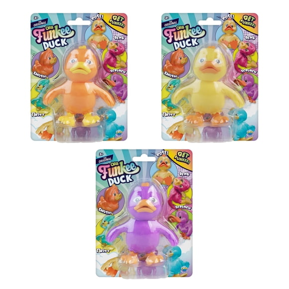Paquete de 3 Patos de Goma Funkee de The Orb Factory