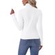 thumbnail image 3 of INSPIRE CHIC Camisetas de Cuello Alto para Mujer Camisetas de Manga Larga Cuello Simulado Camiseta Térmica Cálida de Otoño Invierno Capa Básica M Blanco, 3 of 6