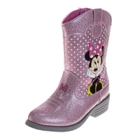 Disney - Botas Vaqueras Rosadas Con Brillo De Minnie Mouse Para Niñas